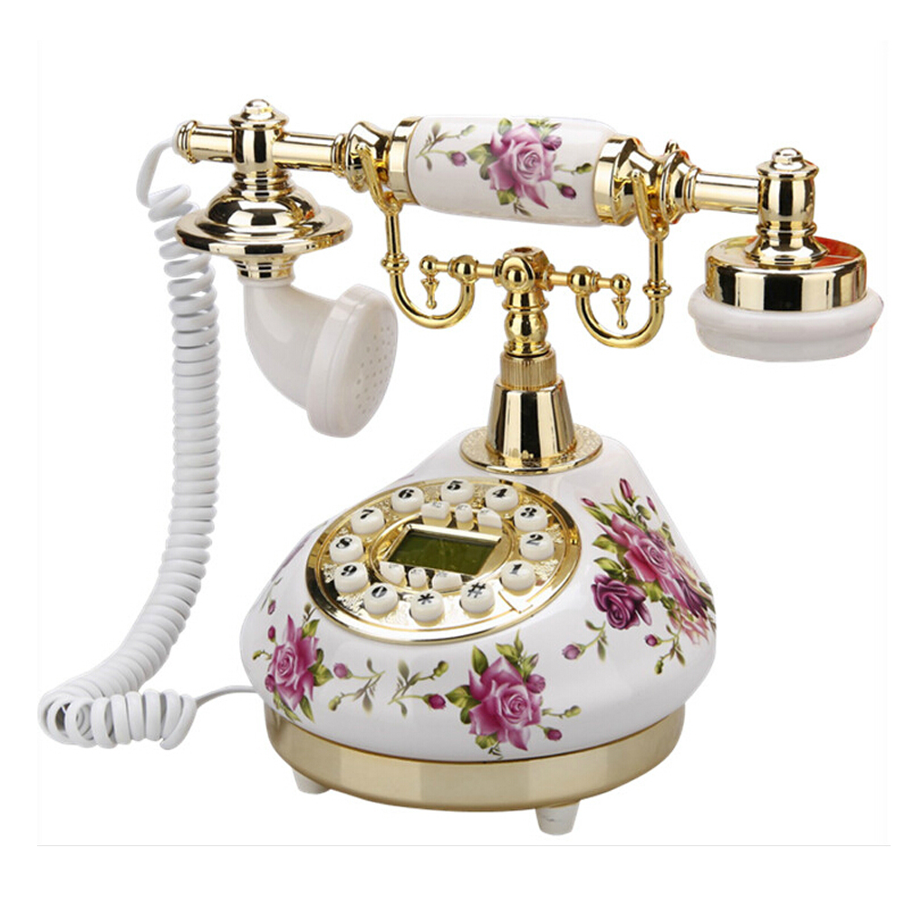 Home Office Call Center - Telefon przewodowy Retro telefon stacjonarny do