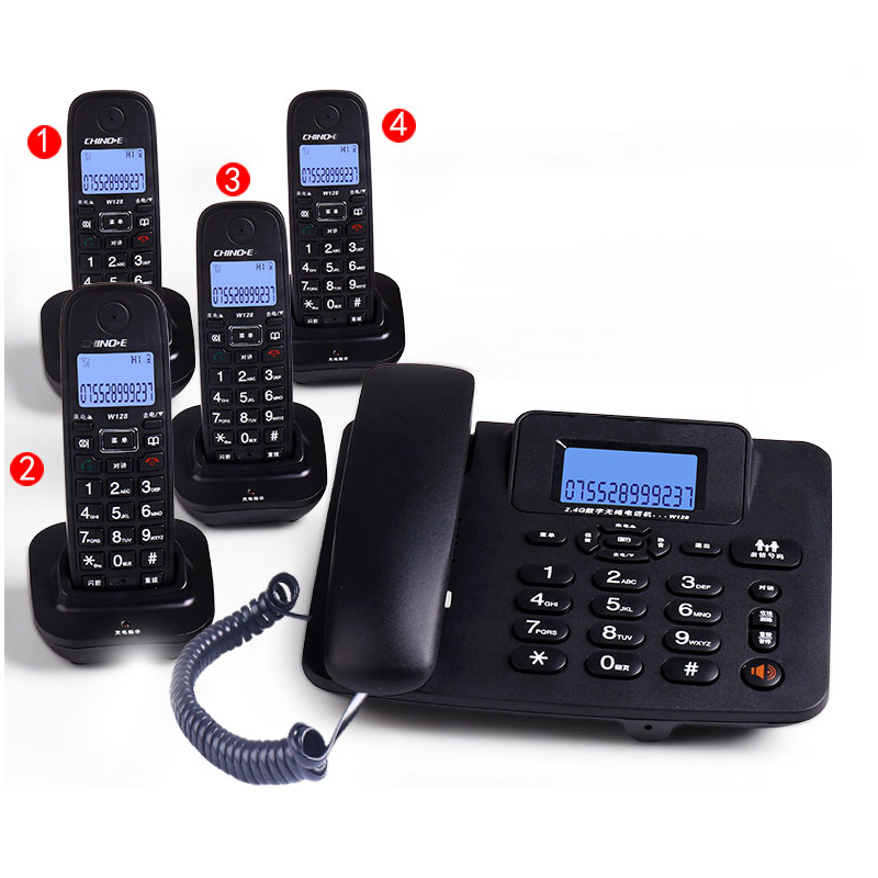 Home Office Call Center - Bezprzewodowy telefoniczny odbiornik 2.4G, przewodowy telefon