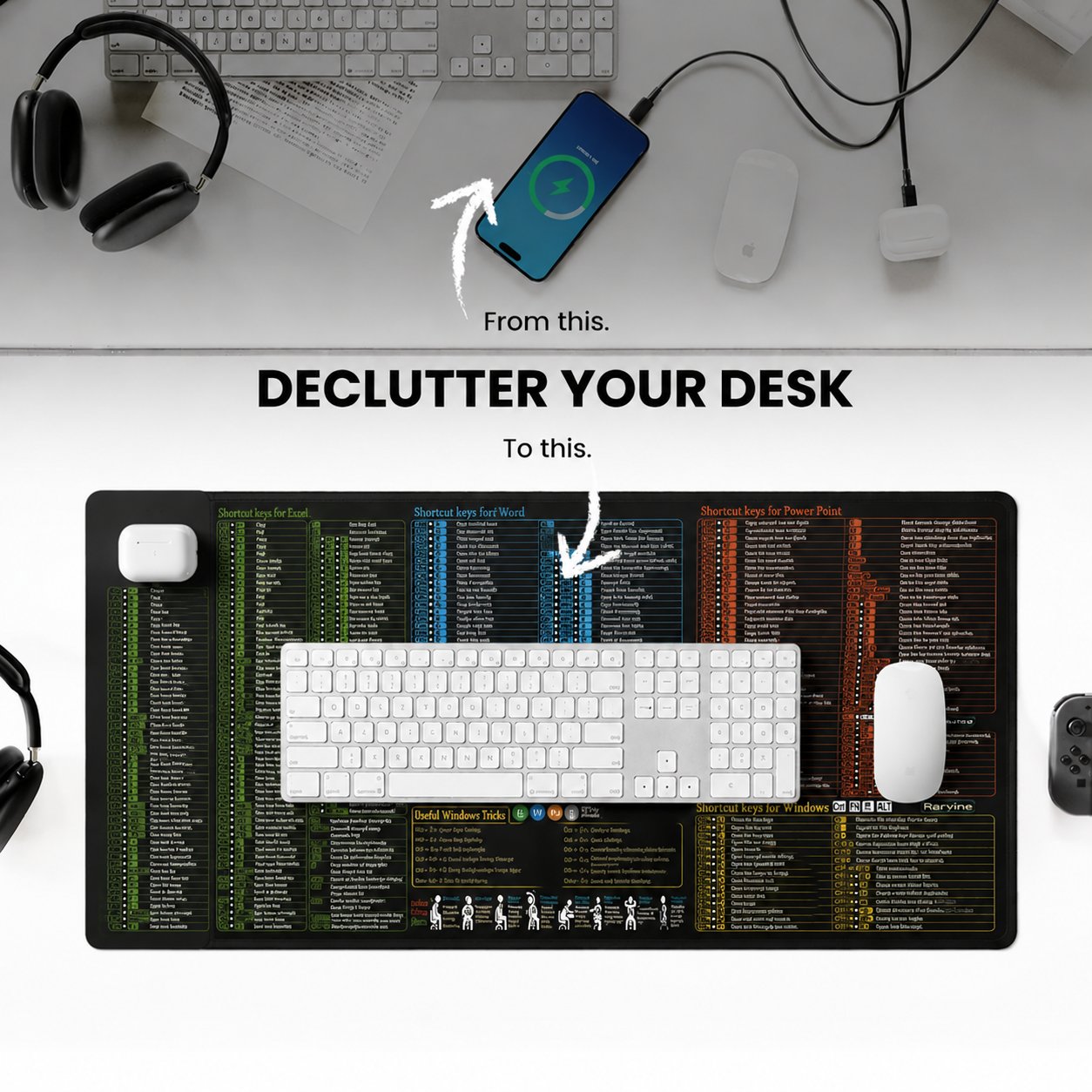 Mousepad Xl Extended - Podkładka na biurko z poradami do