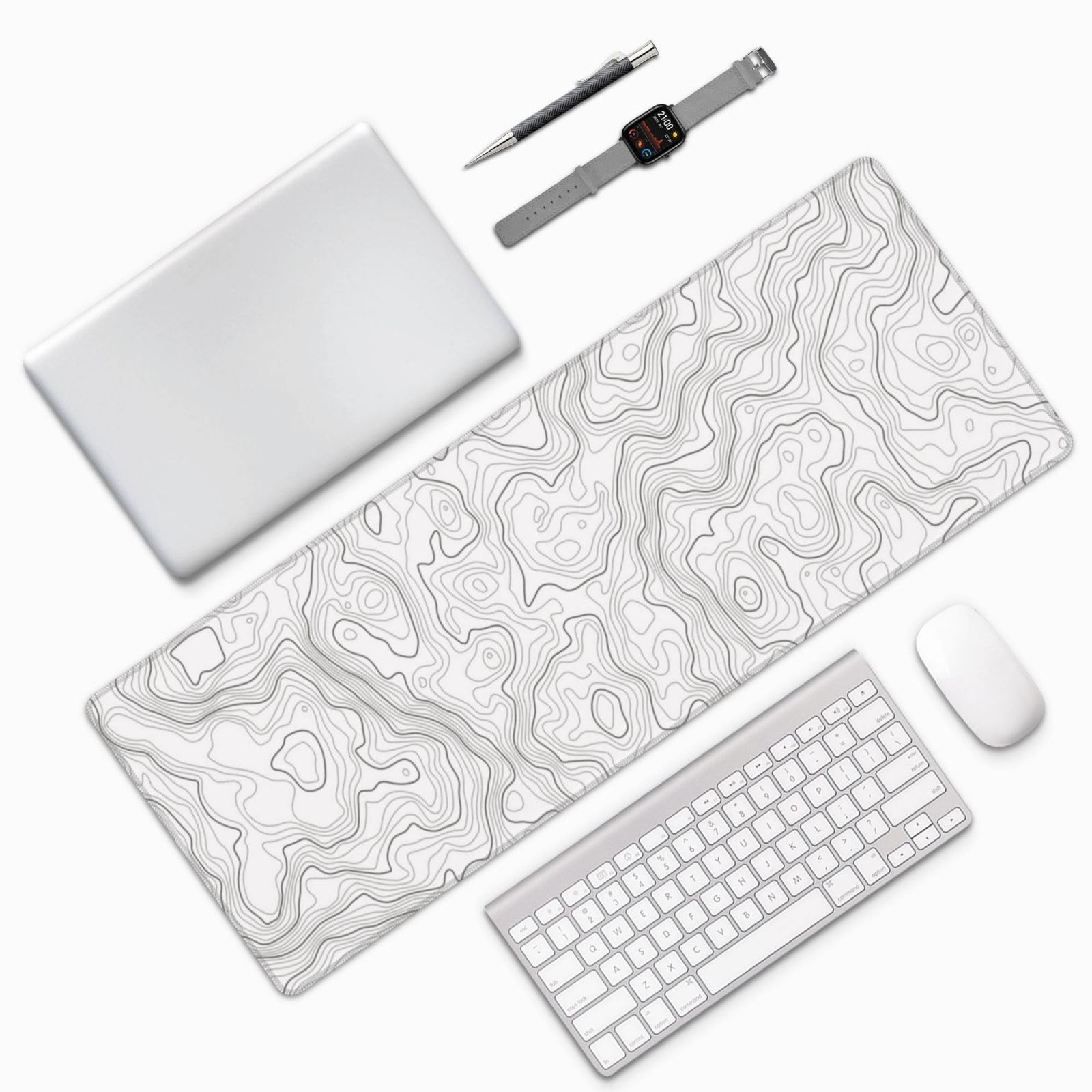 Abstrakcyjna Biała Mapa Kontur – Mousepad Xl Extended recenzja i cena