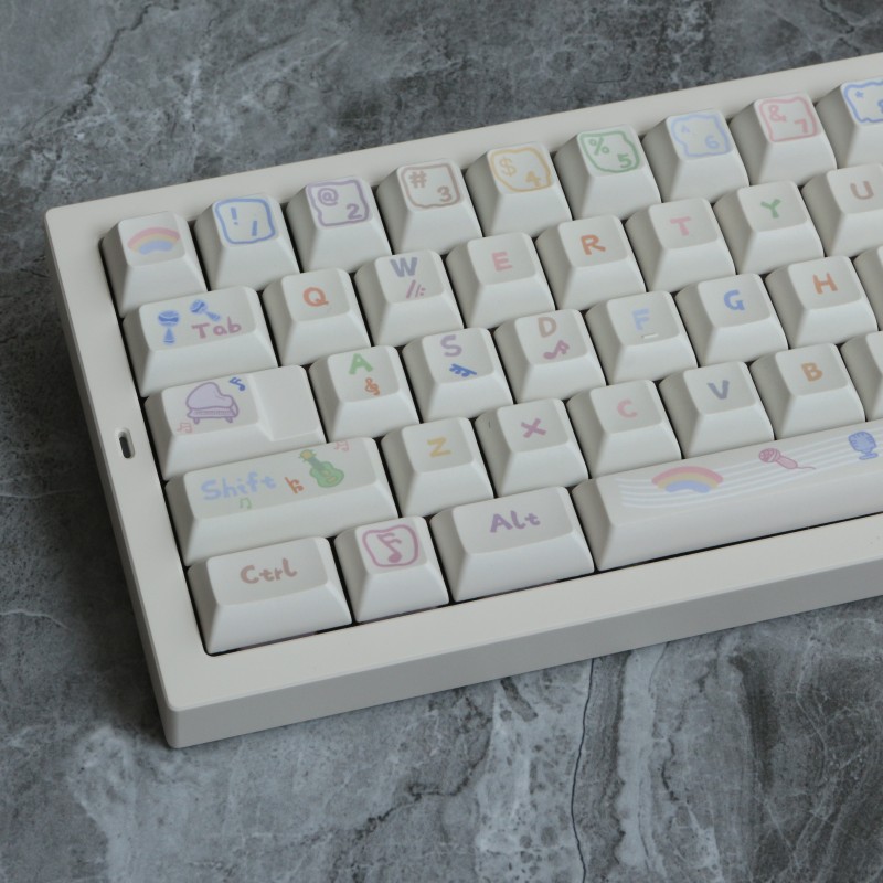 142 klawisze nuty PBT nasadka  – Home Office Layout recenzja i cena