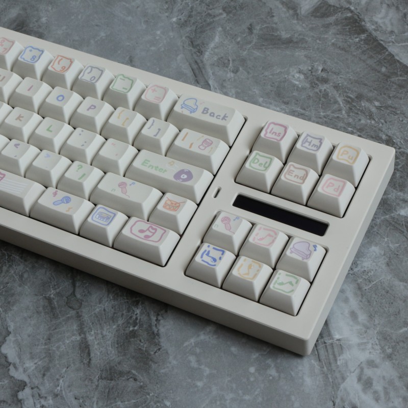 142 klawisze nuty PBT nasadka  – Home Office Layout recenzja i cena