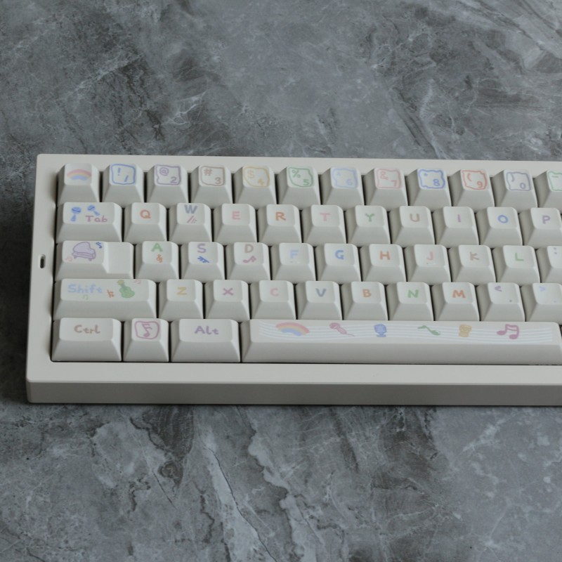 142 klawisze nuty PBT nasadka  – Home Office Layout recenzja i cena