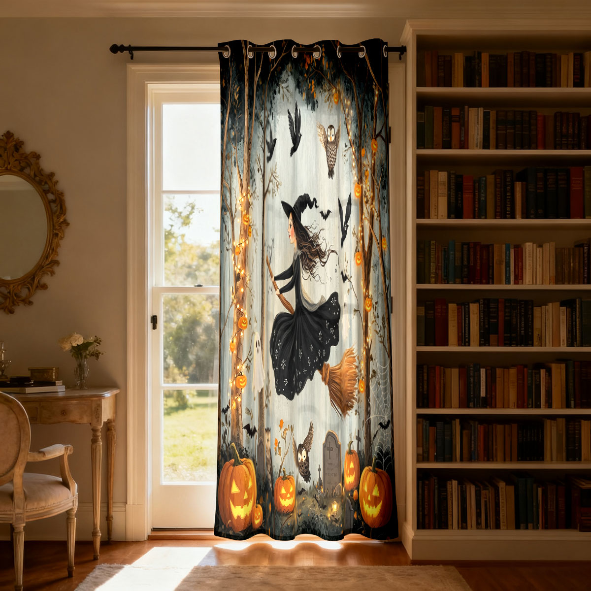 1 szt. Halloweenowa Zasłona z  – Home Office Rate recenzja i cena